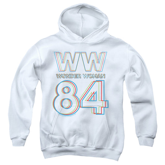 WONDER WOMAN 84 : 3D HYPE LOGO YOUTH PULL OVER HOODIE White LG
