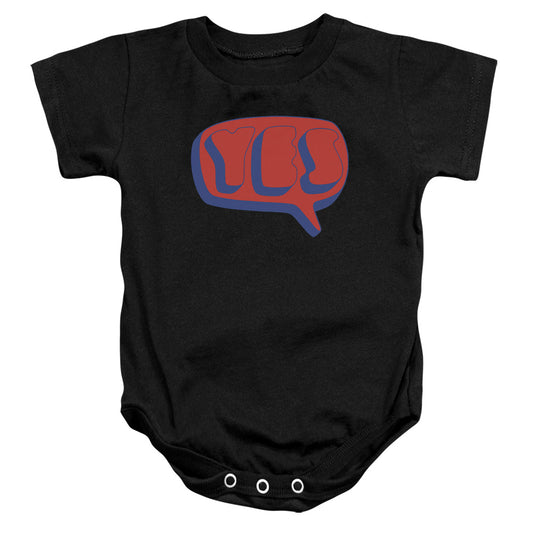 YES : WORD BUBBLE INFANT SNAPSUIT Black XL (24 Mo)