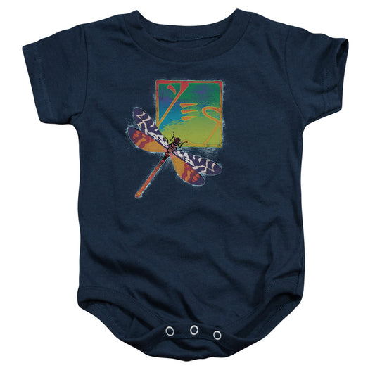 YES : DRAGONFLY INFANT SNAPSUIT Navy SM (6 Mo)