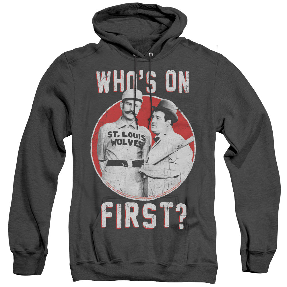ABBOTT AND COSTELLO : FIRST ADULT HEATHER HOODIE BLACK 2X