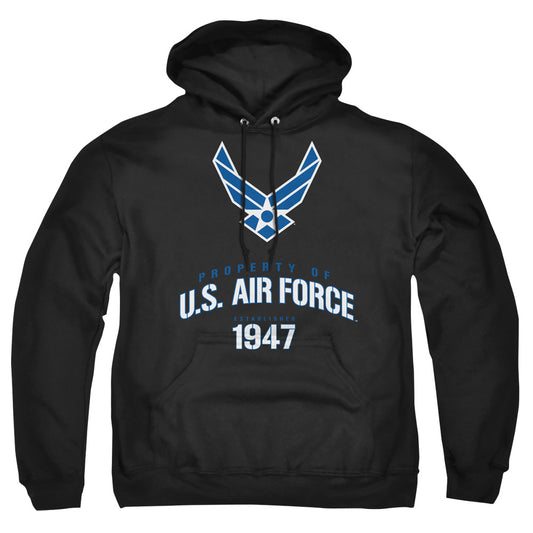 AIR FORCE : PROPERTY OF ADULT PULL-OVER HOODIE Black 2X