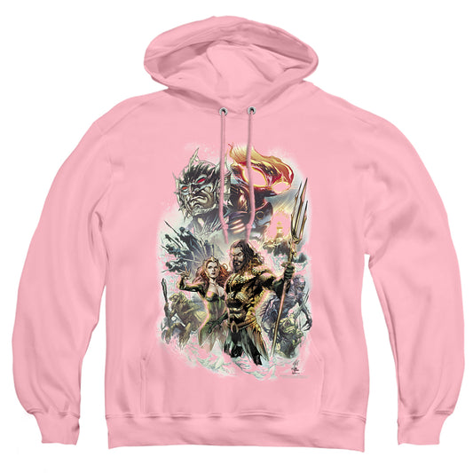 AQUAMAN MOVIE : KING OF ATLANTIS ADULT PULL OVER HOODIE White MD