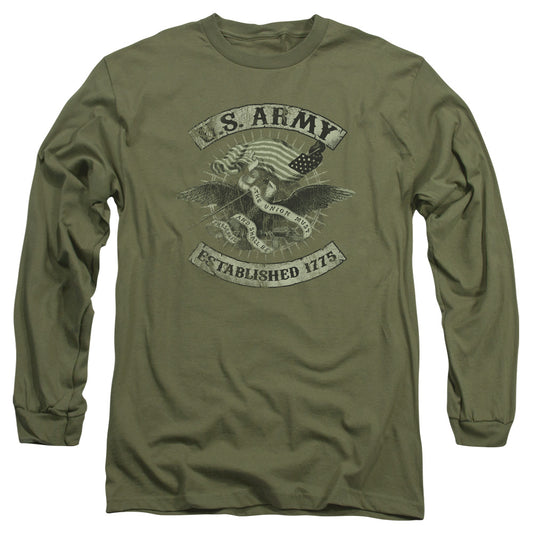ARMY : UNION EAGLE L\S ADULT T SHIRT 18\1 Military Green 2X