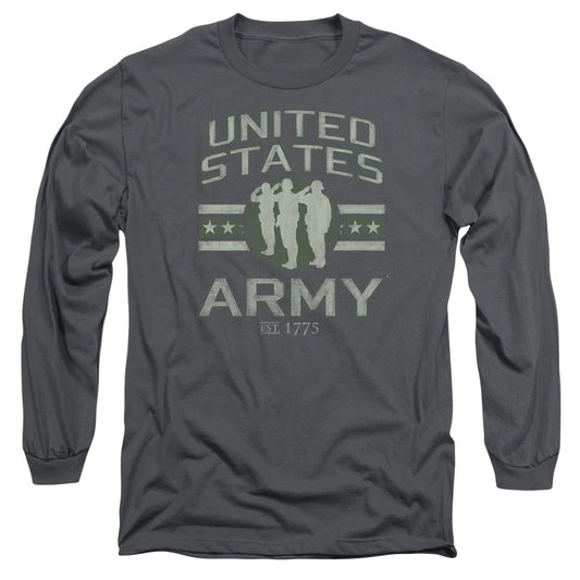 ARMY : UNITED STATES ARMY L\S ADULT T SHIRT 18\1 Charcoal 2X
