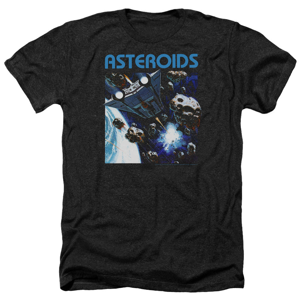 Atari 2600 Asteroids Adult Size Heather Style T-Shirt Black