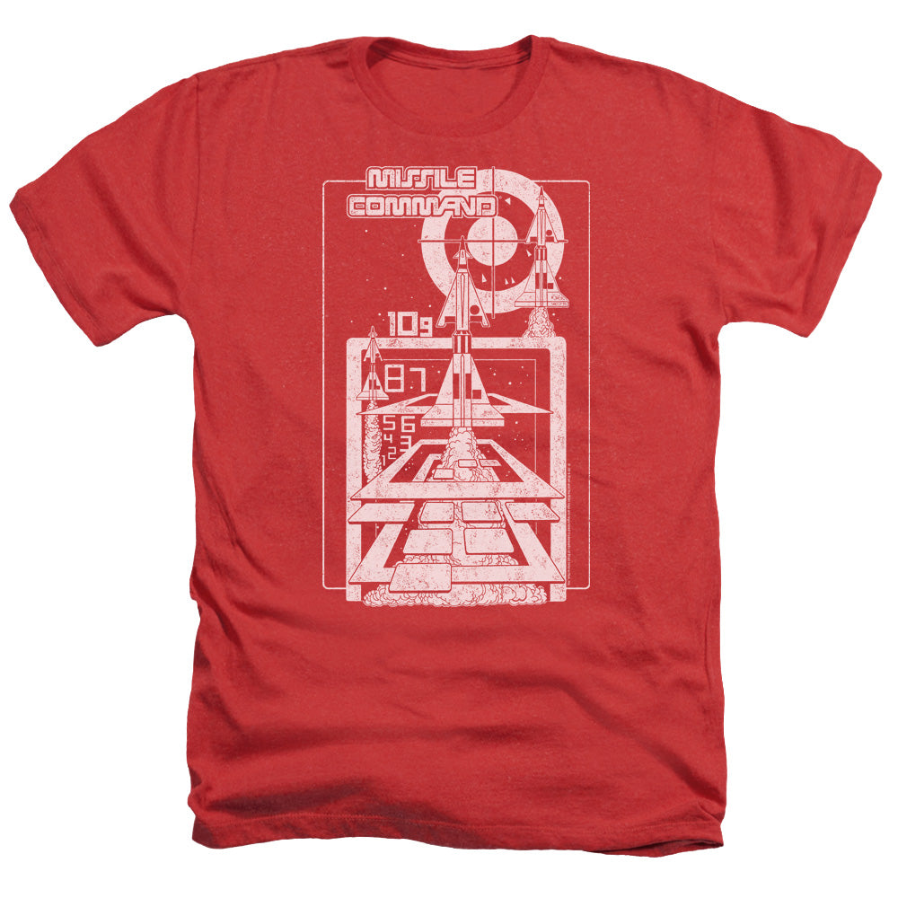 Atari Lift Off Adult Size Heather Style T-Shirt Red