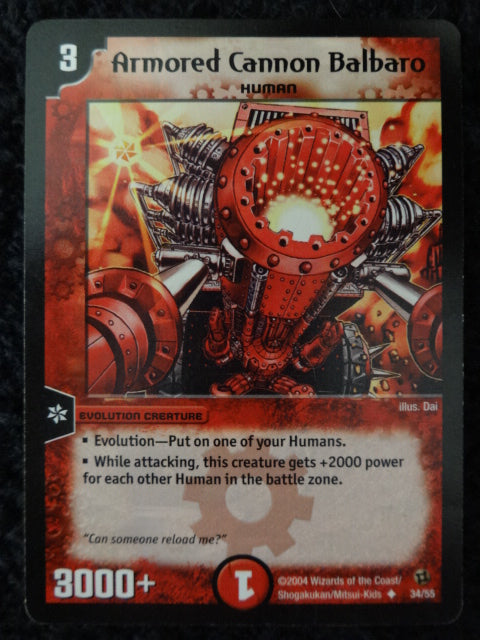 Armored Cannon Balbaro Duel Masters Trading Card