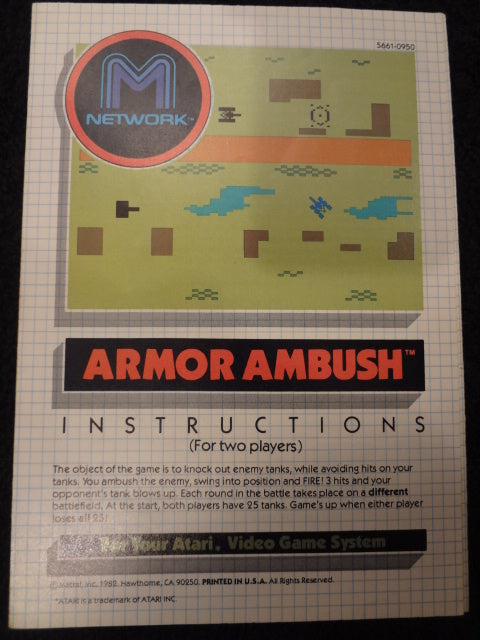 Astro Blast Instruction Booklet Atari 2600