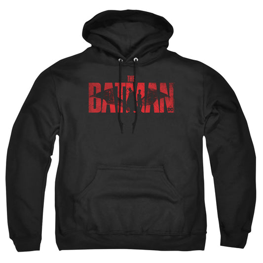 THE BATMAN : AND CATWOMAN ADULT PULL OVER HOODIE Black 2X