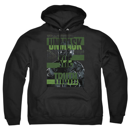 THE BATMAN : UNMASK THE TRUTH ADULT PULL OVER HOODIE Black MD