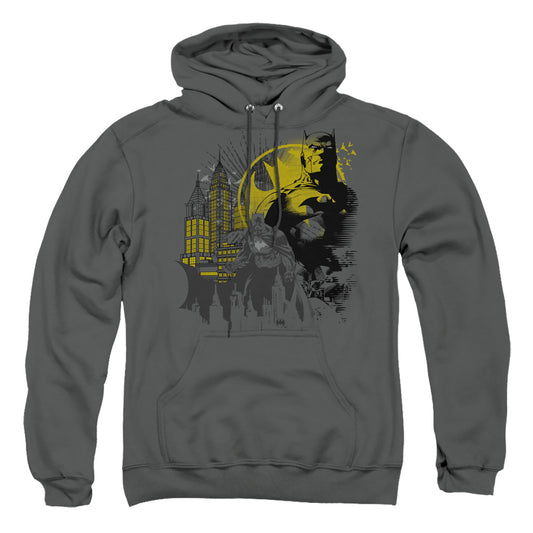 BATMAN : THE DARK CITY ADULT PULL OVER HOODIE Charcoal XL