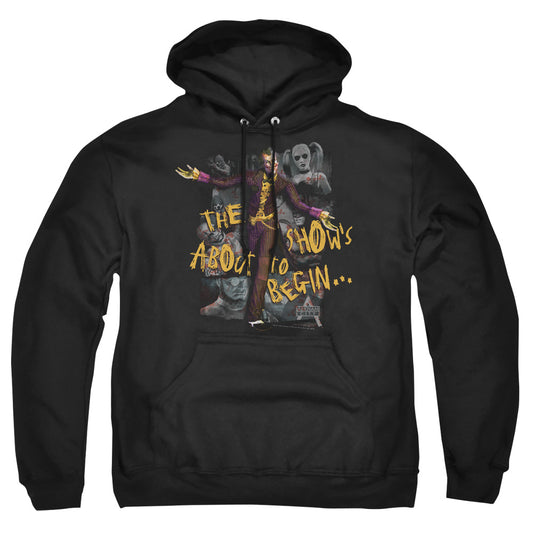 BATMAN ARKHAM CITY : ABOUT TO BEGIN ADULT PULL OVER HOODIE Black 2X