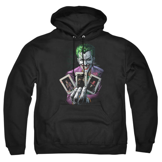 BATMAN : 3 OF A KIND ADULT PULL OVER HOODIE Black MD
