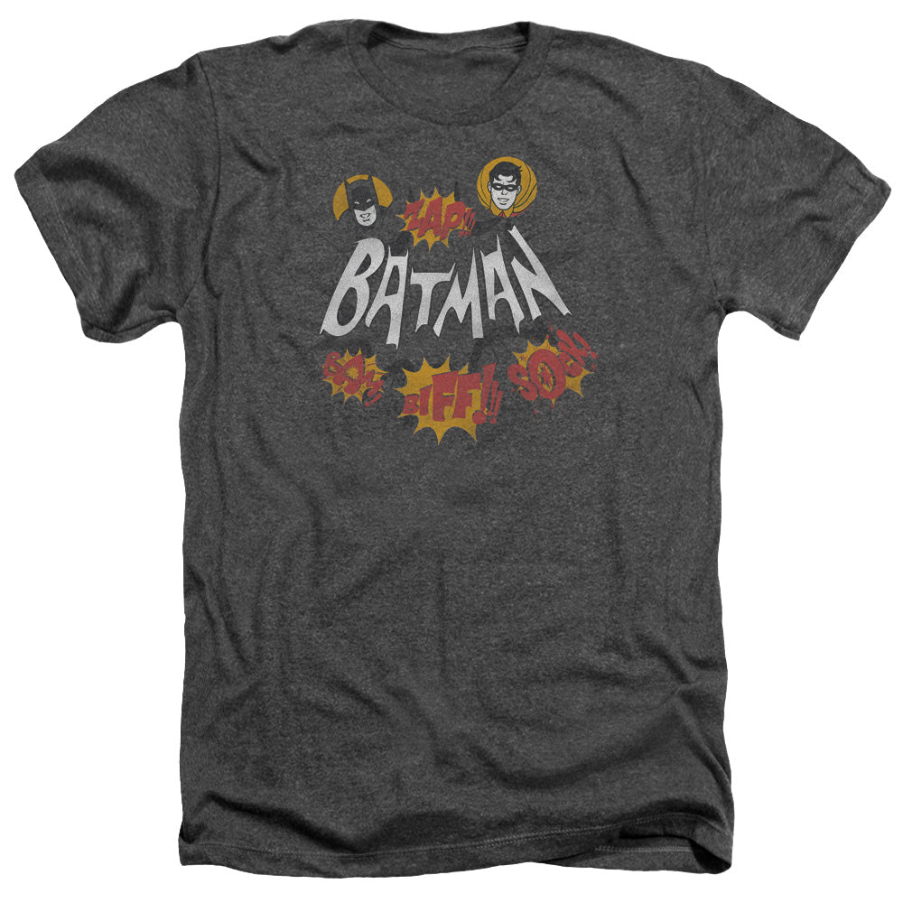Batman Classic TV Sound Effects Adult Size Heather Style T-Shirt