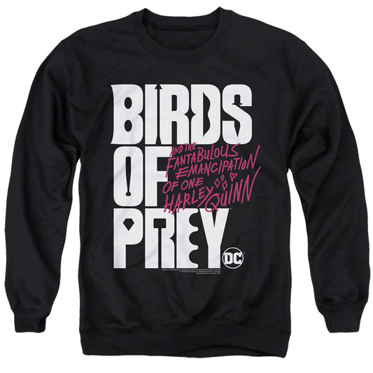 BIRDS OF PREY : BIRDS OF PREY LOGO ADULT CREW SWEAT Black 2X
