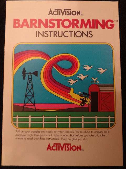 Barnstorming Instruction Booklet Atari 2600