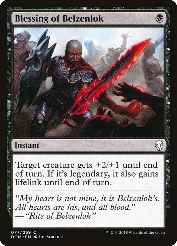 Blessing of Belzenlok Magic The Gathering Dominaria dom-77