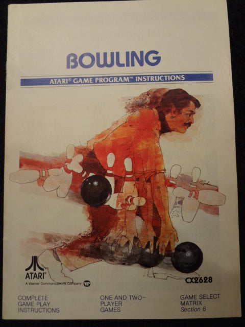 Bowling Instruction Booklet Atari 2600