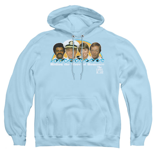 LOVE BOAT : WAVE OF ROMANCE ADULT PULL OVER HOODIE LIGHT BLUE 2X