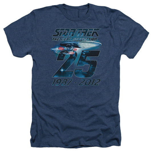 Star Trek Enterprise 25th Anniversary Adult Size Heather Style T-Shirt.