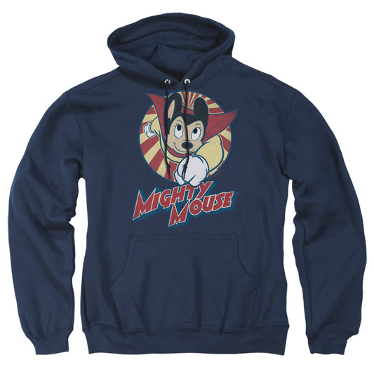 MIGHTY MOUSE : THE ONE THE ONLY ADULT PULL OVER HOODIE Navy XL