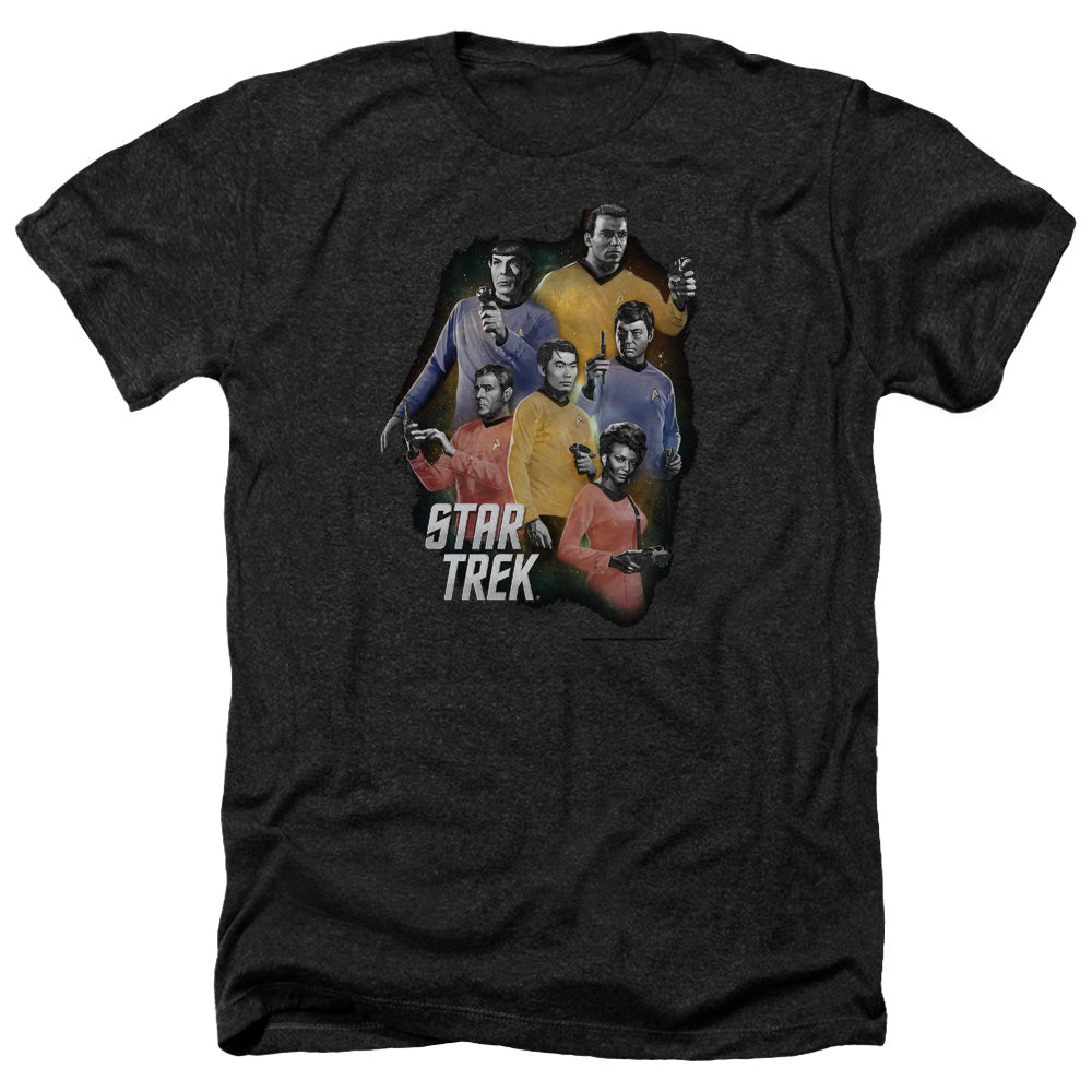 Star Trek Galaxy Glow Adult Size Heather Style T-Shirt.
