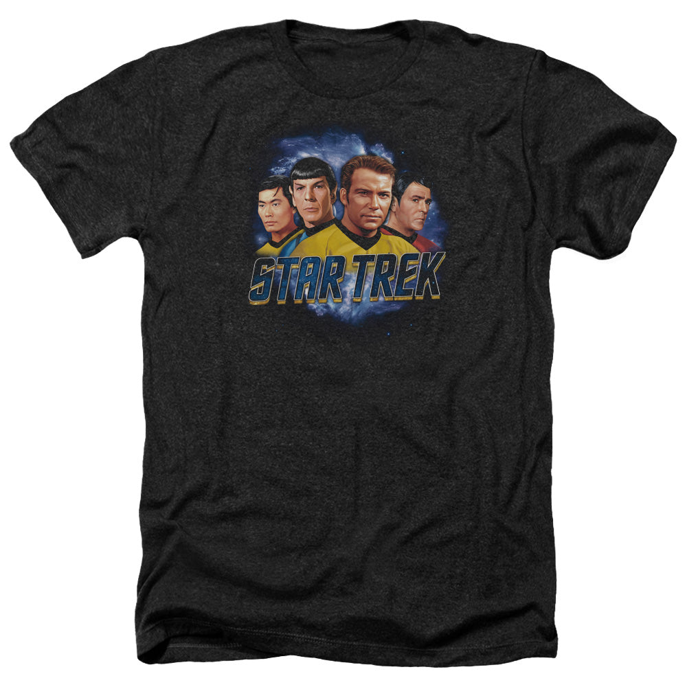 Star Trek The Boys Adult Size Heather Style T-Shirt.
