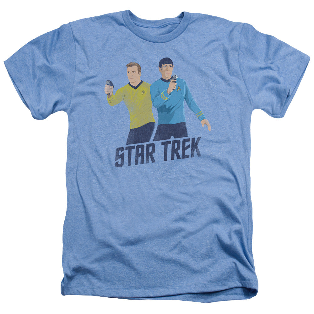 Star Trek Phasers Ready Adult Size Heather Style T-Shirt.