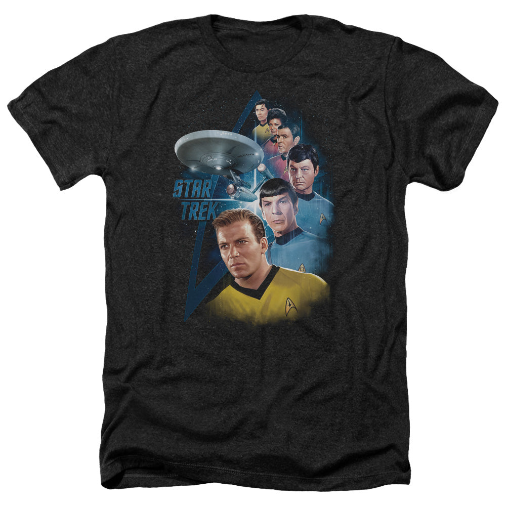 Star Trek Among The Stars Adult Size Heather Style T-Shirt.