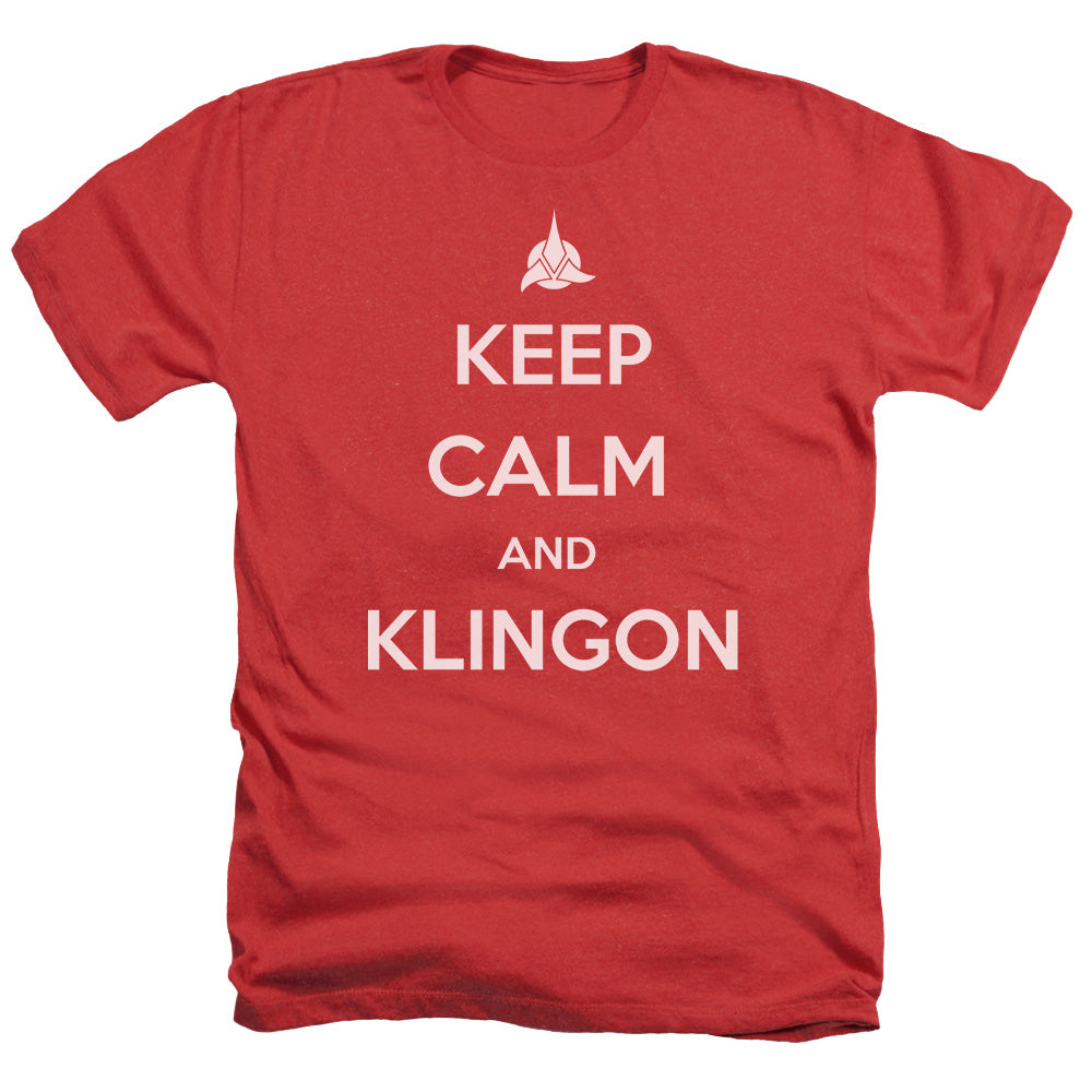 Star Trek Calm Klingon Adult Size Heather Style T-Shirt.