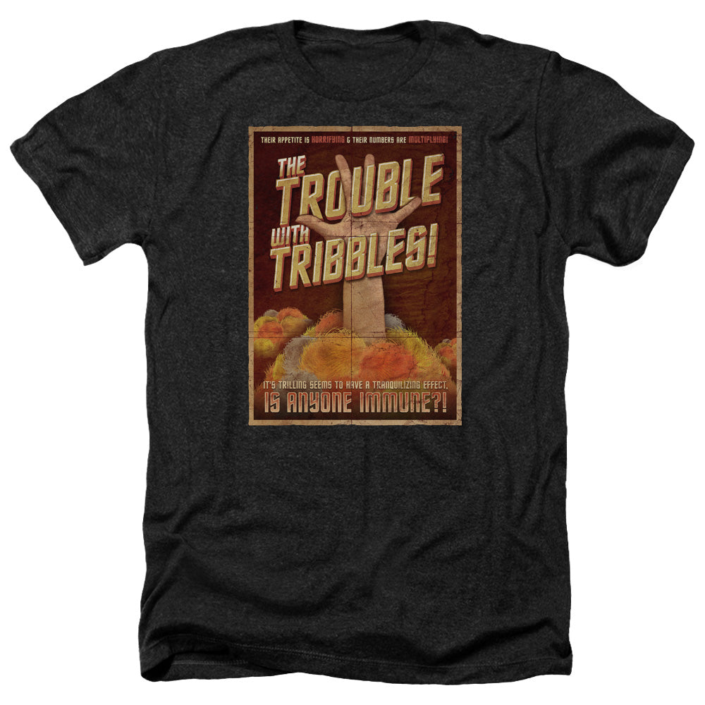 Star Trek Tribbles: The Movie Adult Size Heather Style T-Shirt.