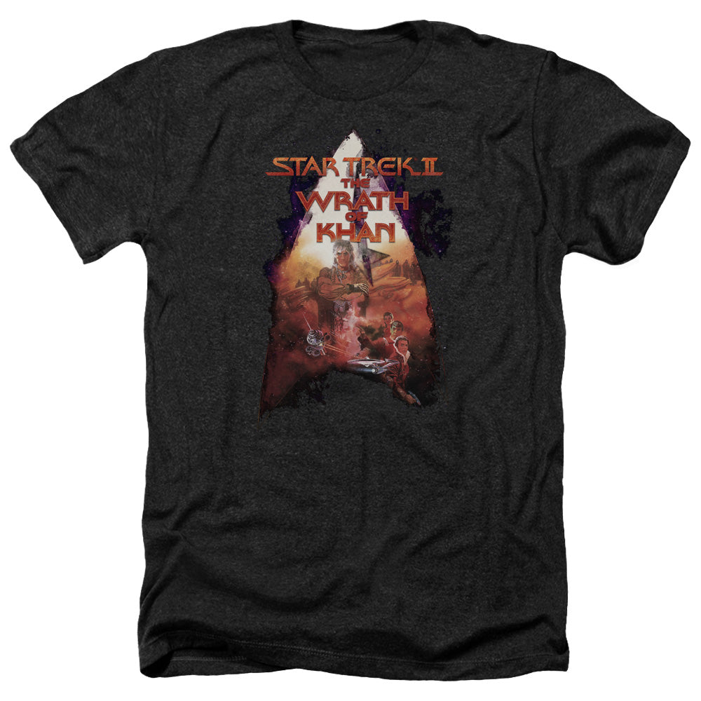 Star Trek The Wrath Of Khon Poster Adult Size Heather Style T-Shirt.