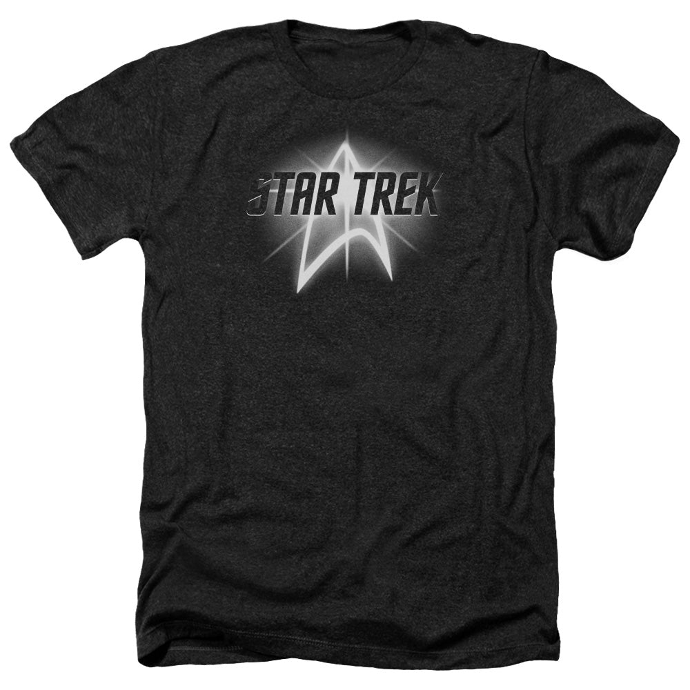 Star Trek Glow Logo Adult Size Heather Style T-Shirt.