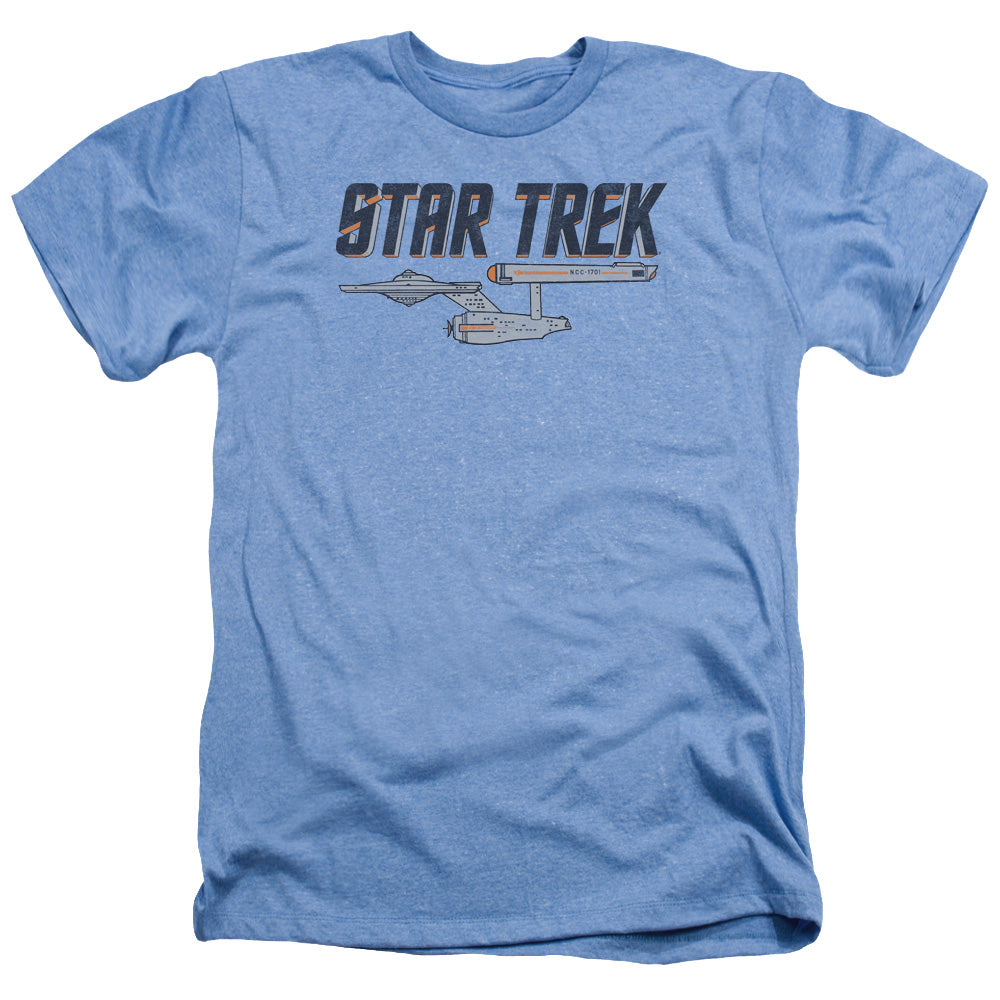 Star Trek Entreprise Logo Adult Size Heather Style T-Shirt.