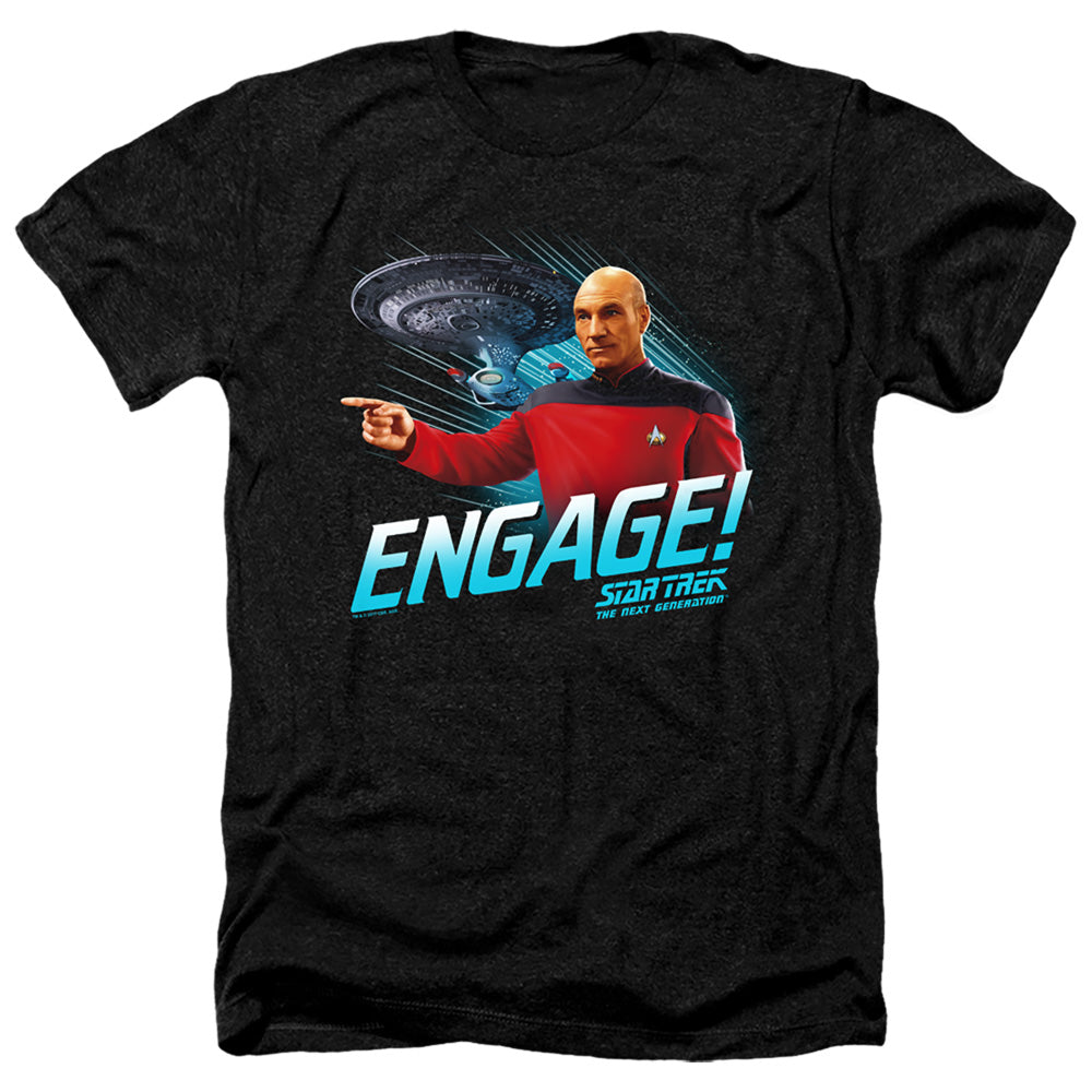 Star Trek Engage Adult Size Heather Style T-Shirt.