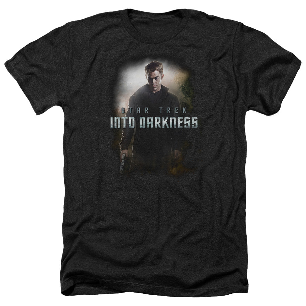 Star Trek Darkness Kirk Adult Size Heather Style T-Shirt.