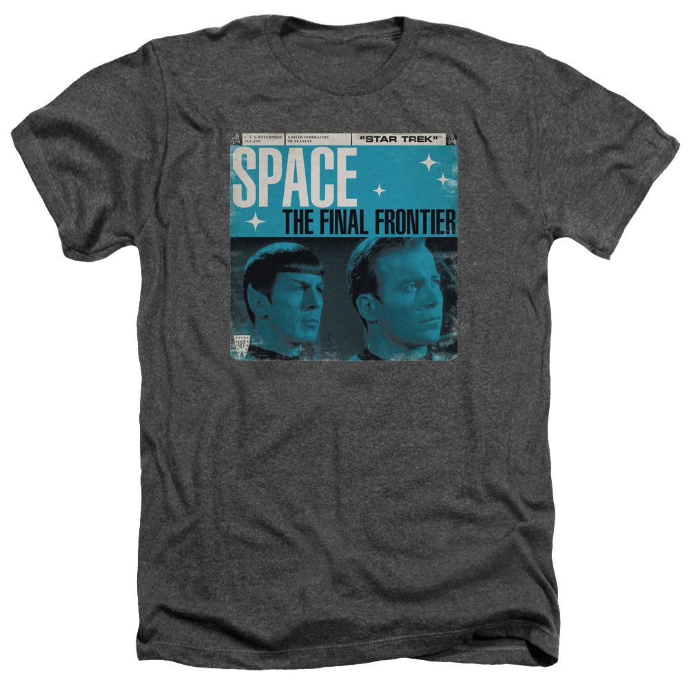 Star Trek Final Frontier Cover Adult Size Heather Style T-Shirt.