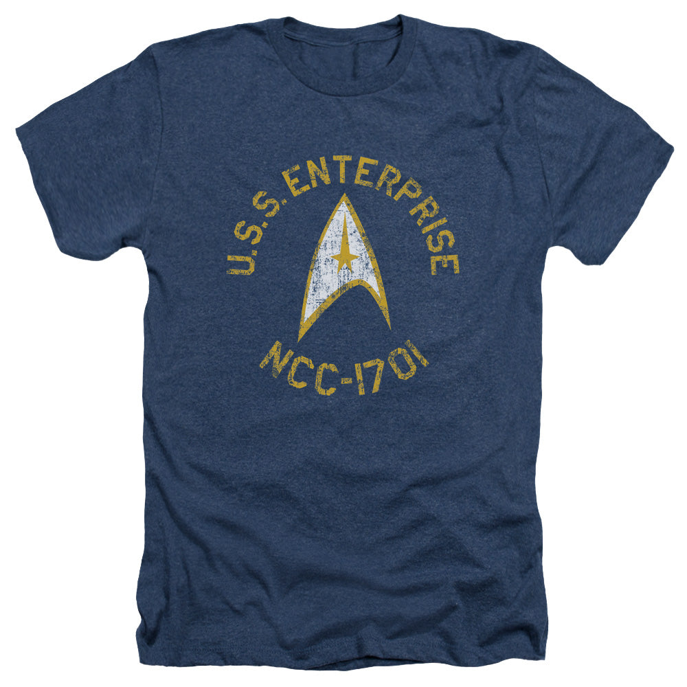 Star Trek Collegiate Adult Size Heather Style T-Shirt.