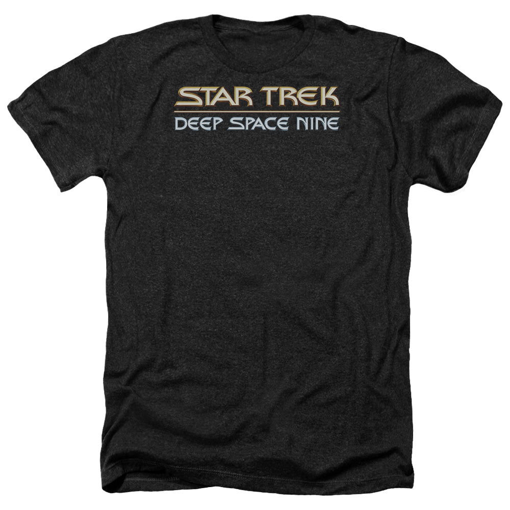 Star Trek Deep Space 9 Logo Adult Size Heather Style T-Shirt.