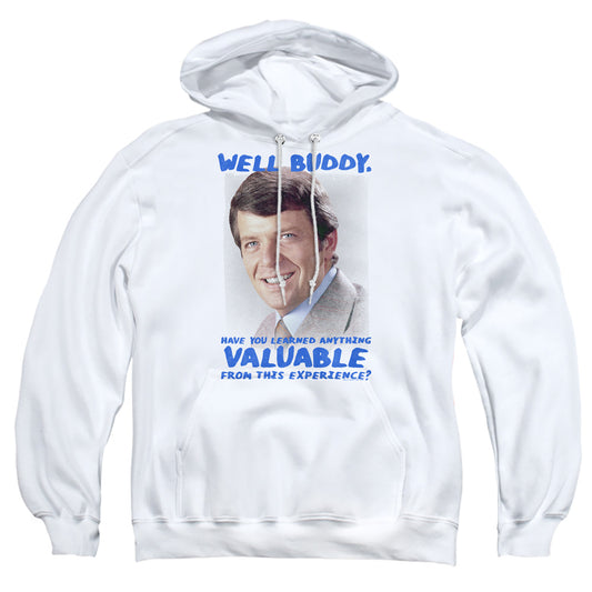 BRADY BUNCH : BUDDY ADULT PULL OVER HOODIE White MD