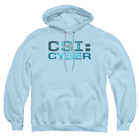 CSI : CYBER : CYBER LOGO ADULT PULL OVER HOODIE LIGHT BLUE SM