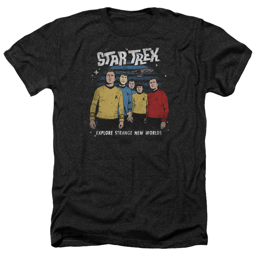 Star Trek Stange New World Adult Size Heather Style T-Shirt.