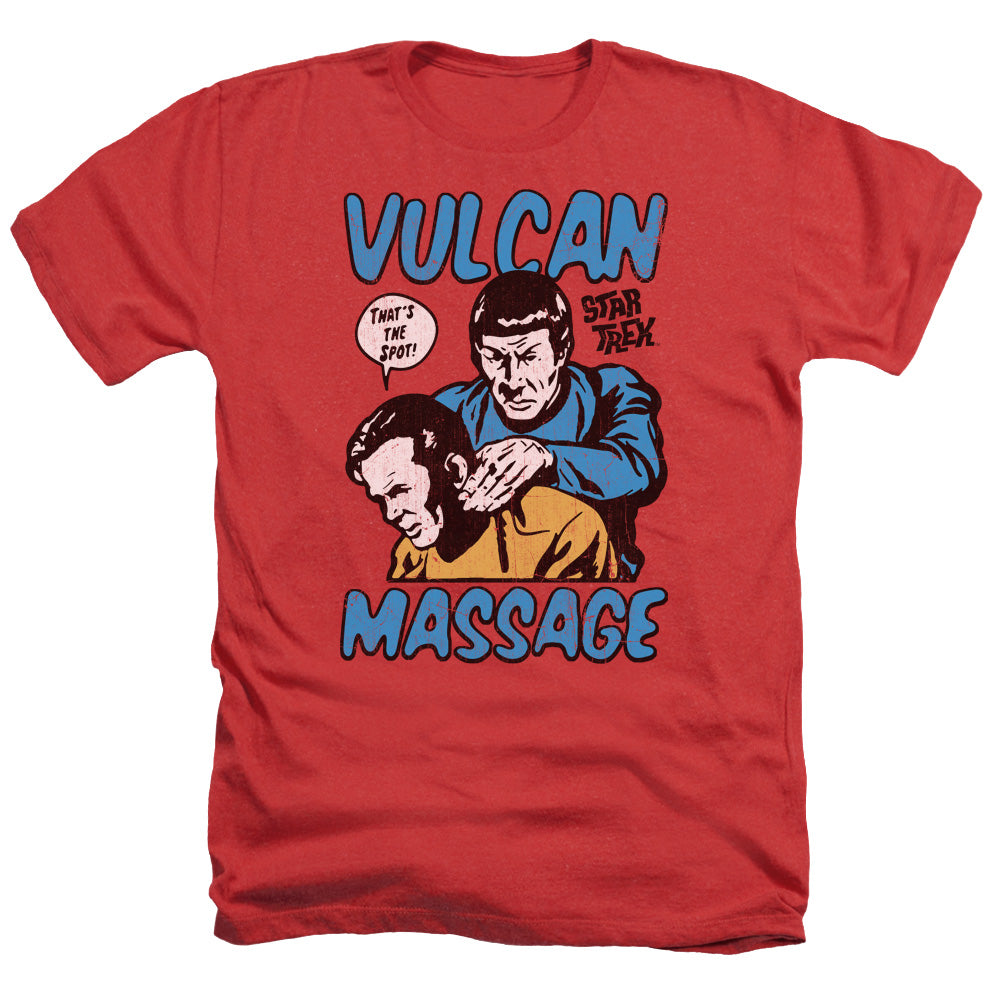Star Trek Massage Adult Size Heather Style T-Shirt.