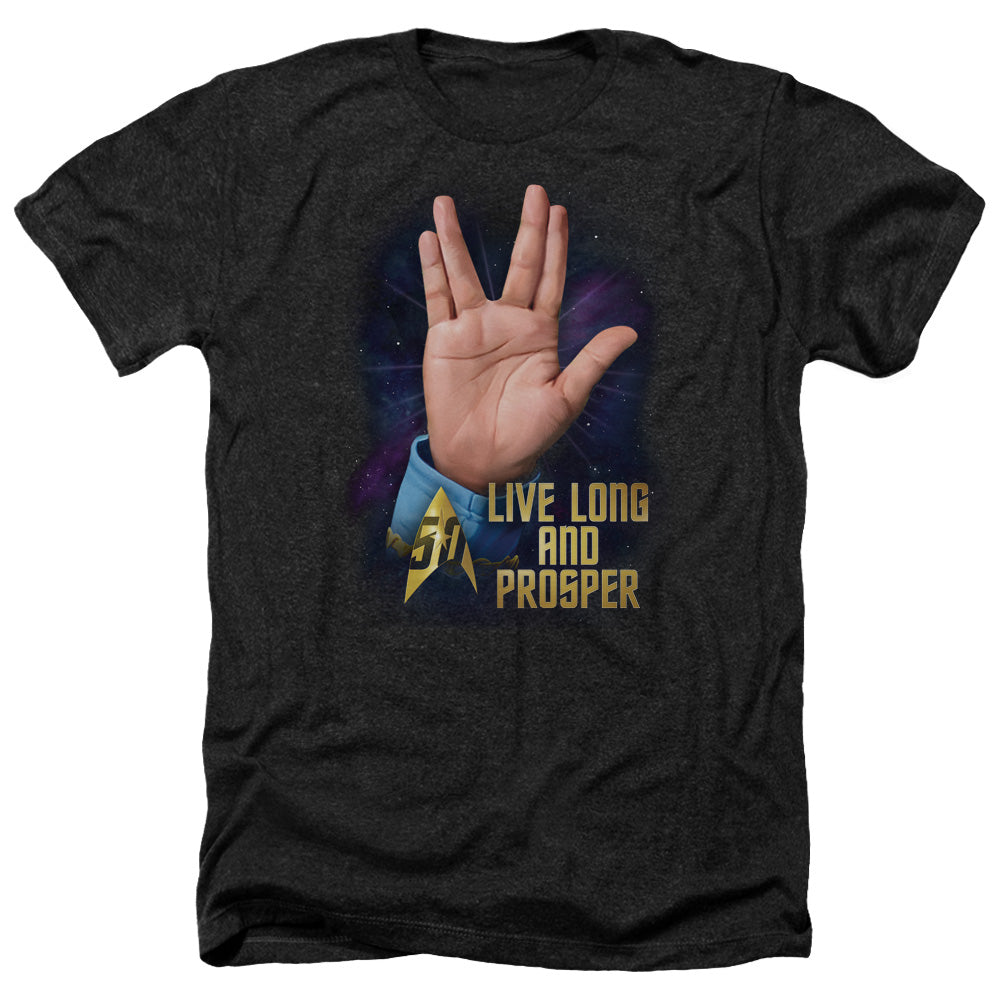 Star Trek Live Long And Prosper 50 Adult Size Heather Style T-Shirt.