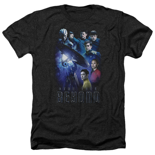 Star Trek Beyond Beyond Cast Adult Size Heather Style T-Shirt.