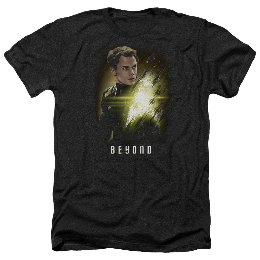 Star Trek Beyond Chekov Poster Adult Size Heather Style T-Shirt.