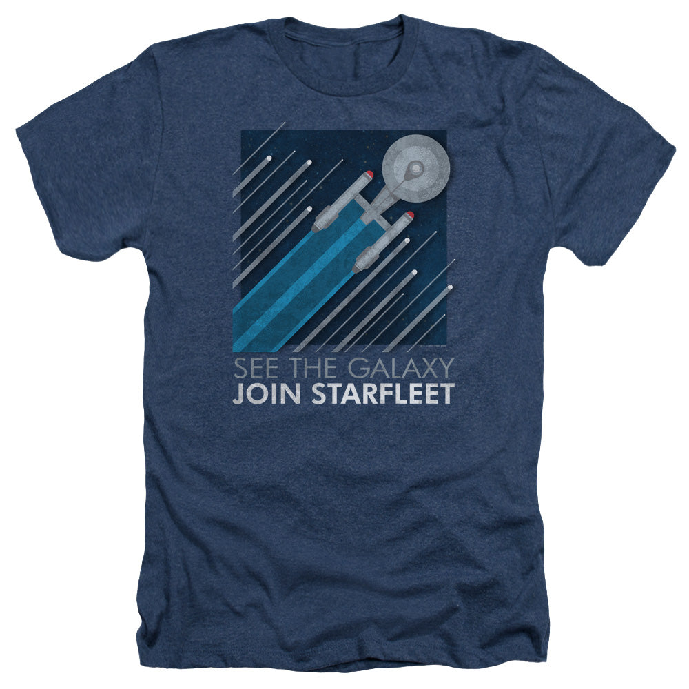 Star Trek Starfleet Recruitment Poster Adult Size Heather Style T-Shirt.