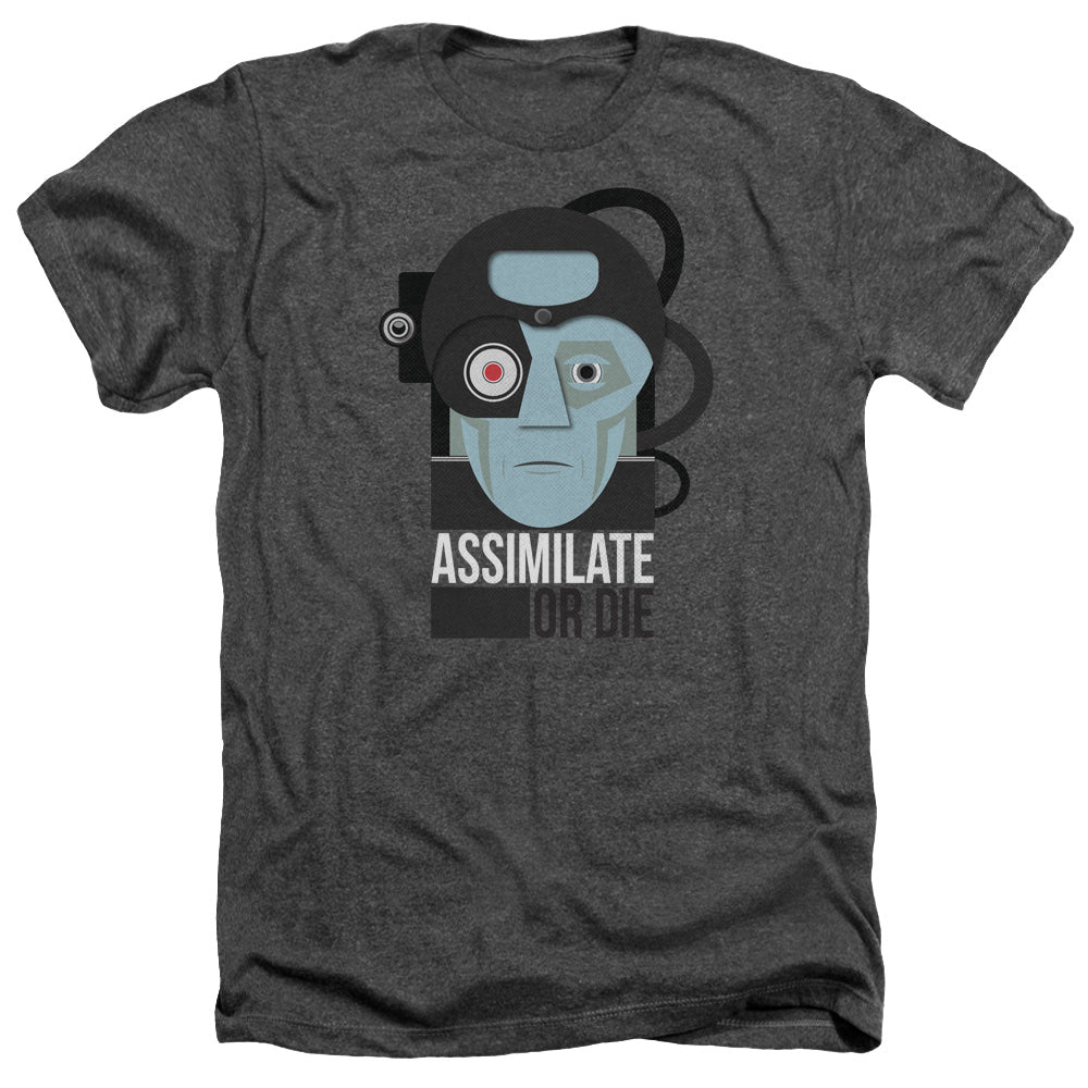 Star Trek Assismilate Or Die Adult Size Heather Style T-Shirt.