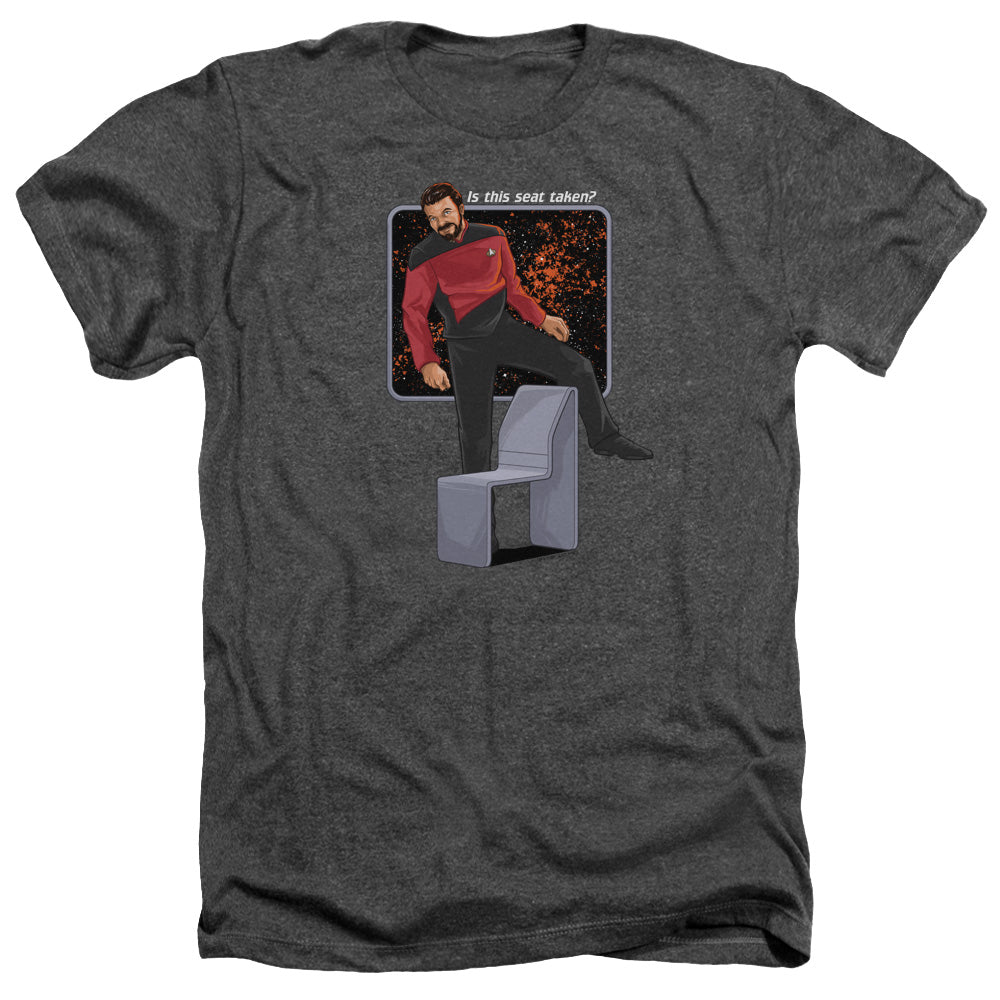 Star Trek Is This Seat Taken Adult Size Heather Style T-Shirt.