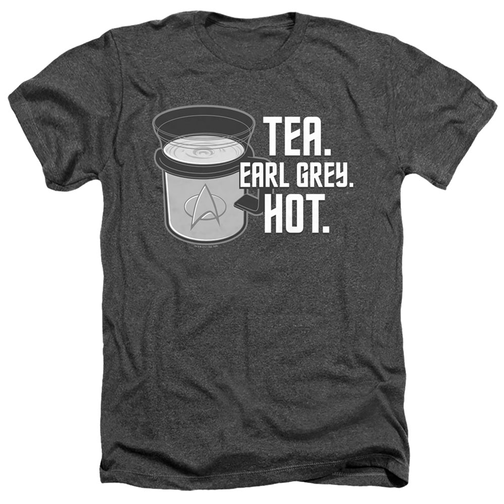 Star Trek Earl Grey Adult Size Heather Style T-Shirt.